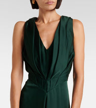 Victoria Beckham Pleated crêpe satin gown