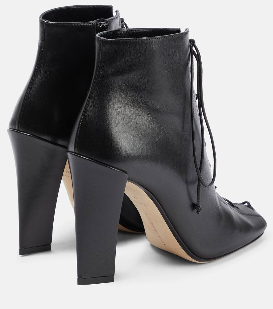 Victoria Beckham Reese leather peep-toe ankle boots