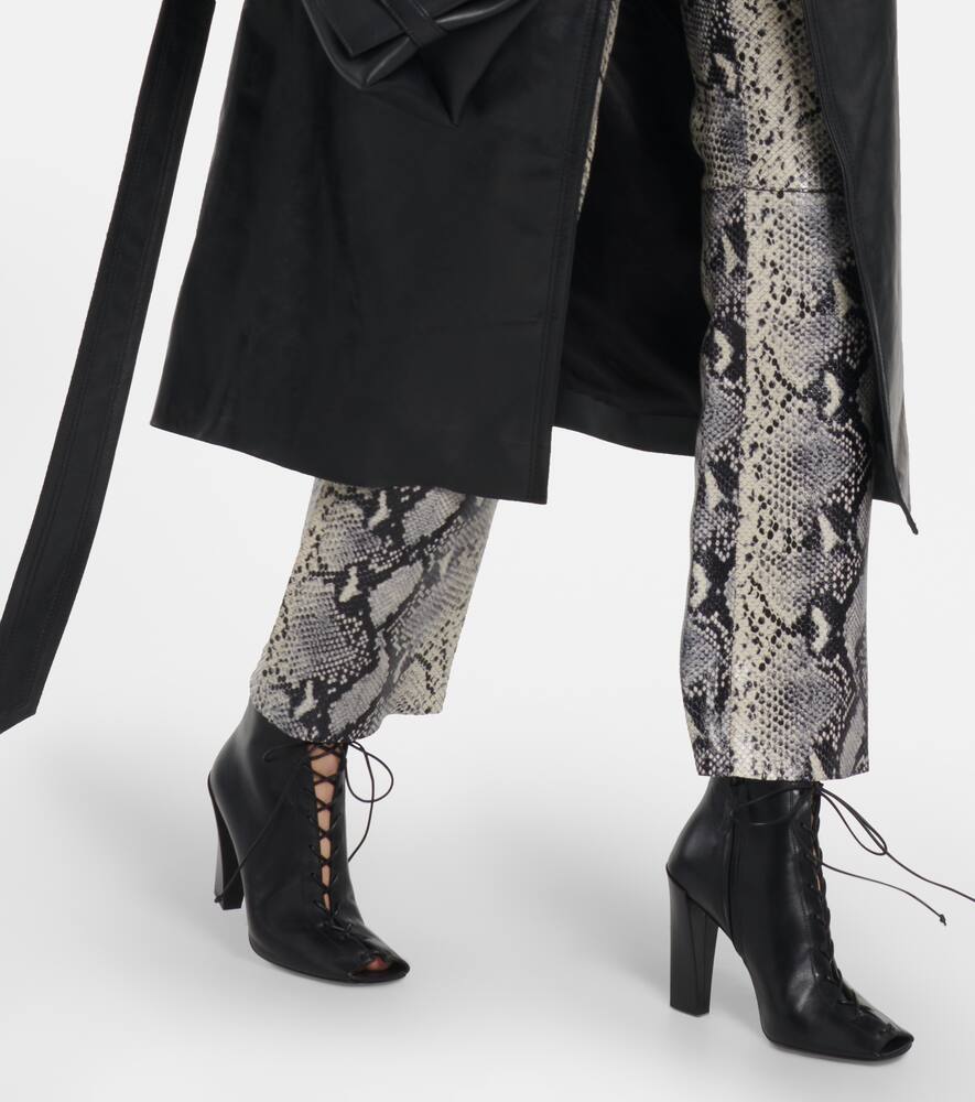 Victoria Beckham Reese leather peep-toe ankle boots