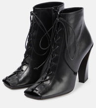 Victoria Beckham Reese leather peep-toe ankle boots