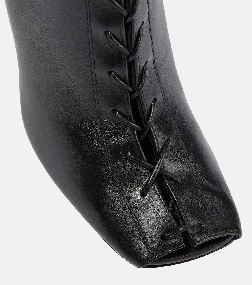 Victoria Beckham Reese leather peep-toe ankle boots