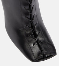 Victoria Beckham Reese leather peep-toe ankle boots