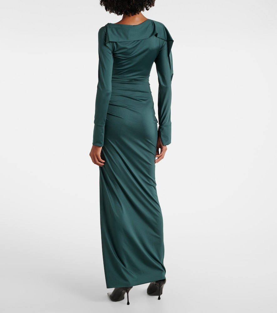 Victoria Beckham Ruched asymmetric gown