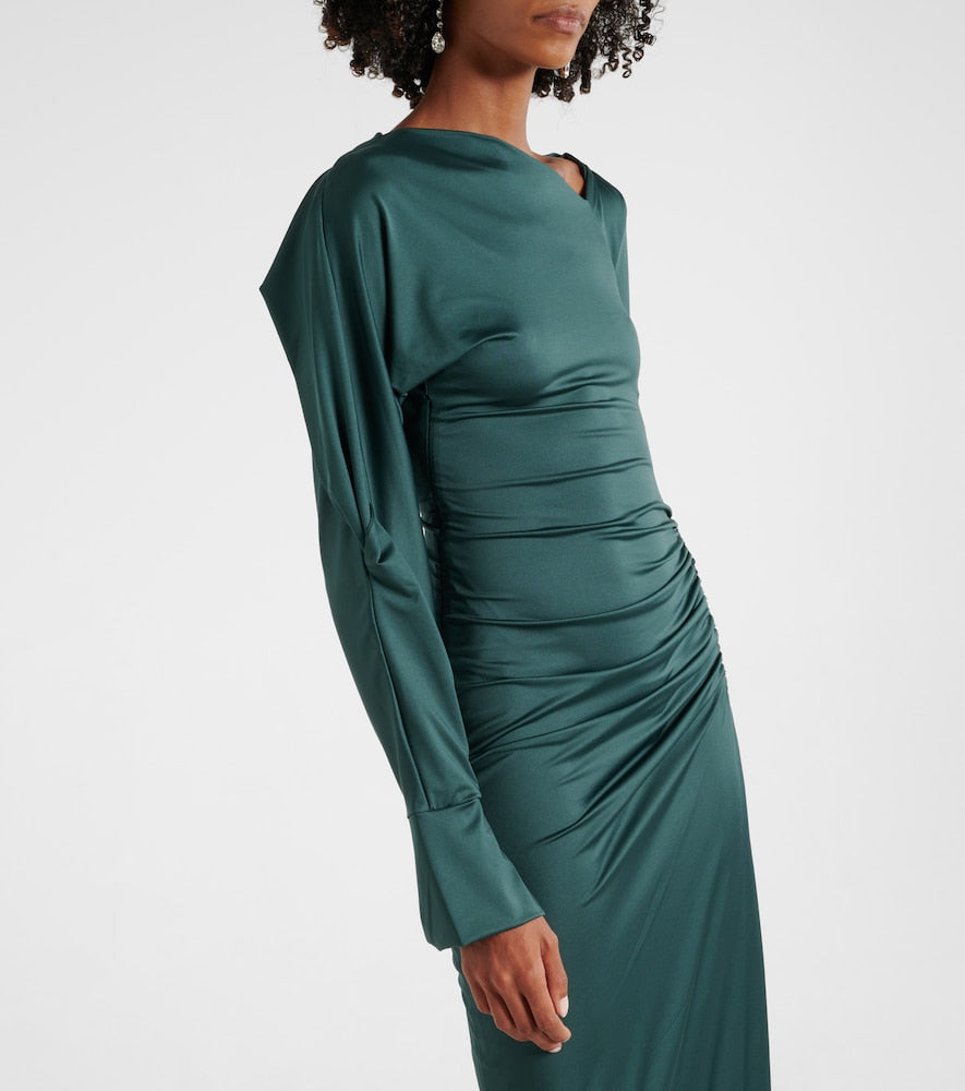 Victoria Beckham Ruched asymmetric gown