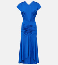 Victoria Beckham Ruched jersey midi dress. Victoria Beckham 褶饰平纹针织中长连衣裙