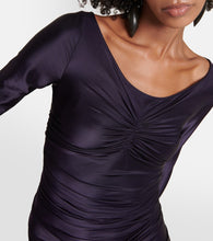 Victoria Beckham Ruched off-shoulder jersey gown