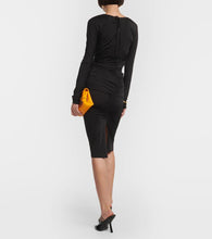 Victoria Beckham Ruched wrap jersey minidress