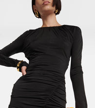 Victoria Beckham Ruched wrap jersey minidress