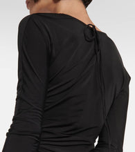 Victoria Beckham Ruched wrap jersey minidress