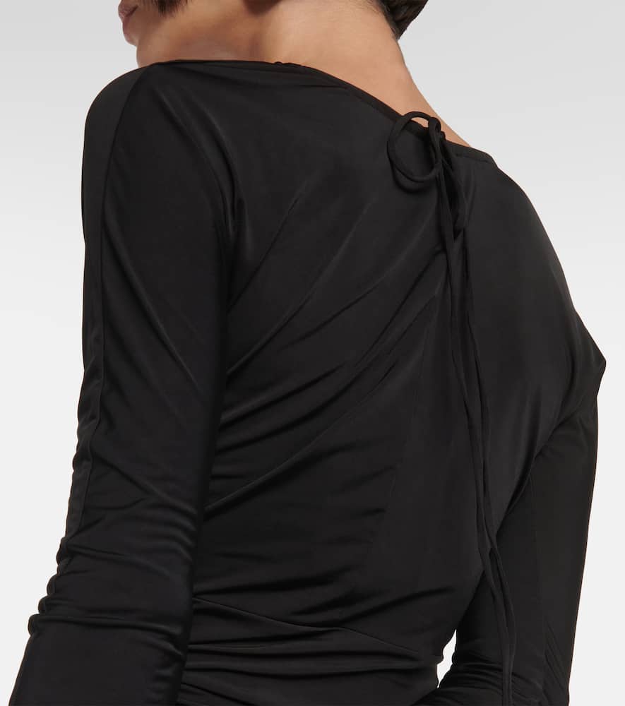 Victoria Beckham Ruched wrap jersey minidress