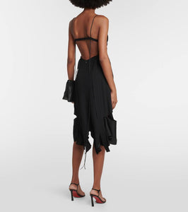 Victoria Beckham Ruffle-trimmed midi dress