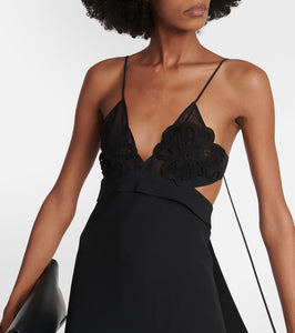 Victoria Beckham Ruffle-trimmed midi dress