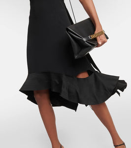 Victoria Beckham Ruffle-trimmed midi dress