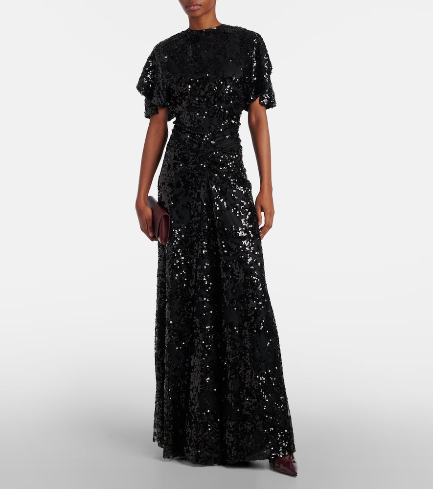 Victoria Beckham Sequined gathered gown