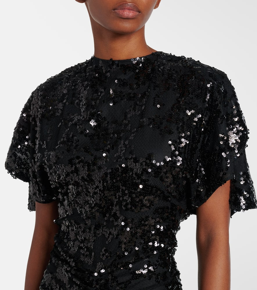Victoria Beckham Sequined gathered gown