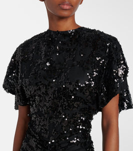 Victoria Beckham Sequined gathered gown