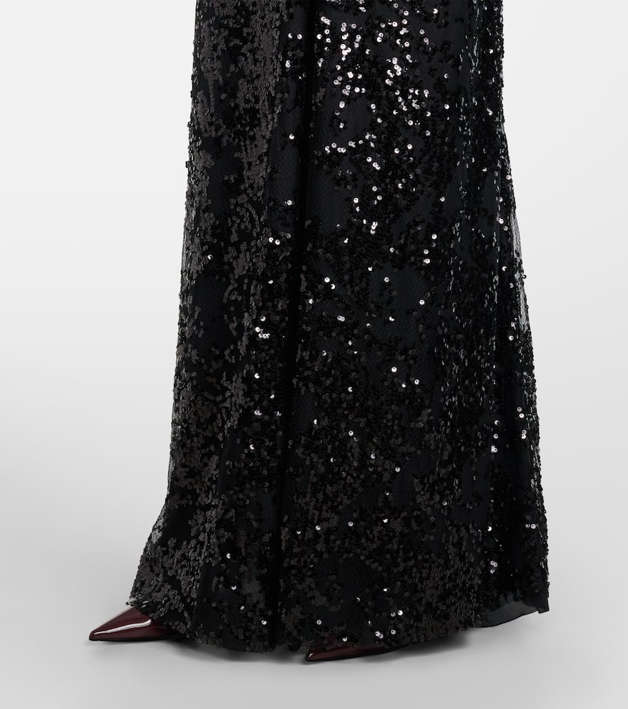 Victoria Beckham Sequined gathered gown