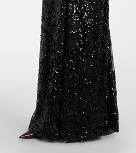 Victoria Beckham Sequined gathered gown