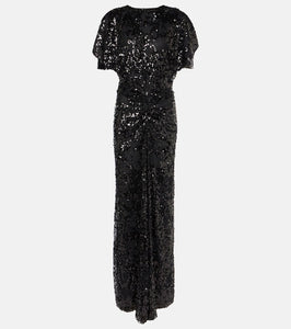 Victoria Beckham Sequined gathered gown