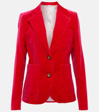 Victoria Beckham Single-breasted velvet blazer