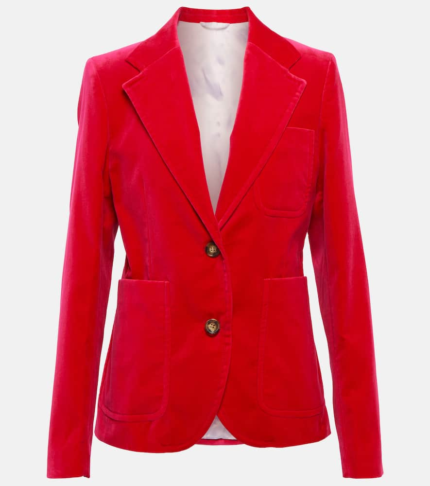 Victoria Beckham Single-breasted velvet blazer