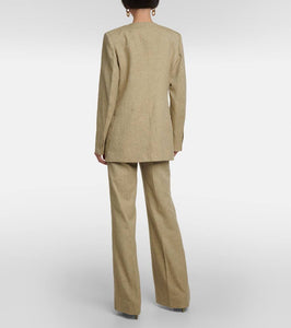 Victoria Beckham Single-breasted wool-blend blazer