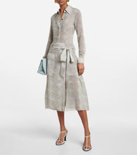 Victoria Beckham Snake-print  de chine wrap skirt