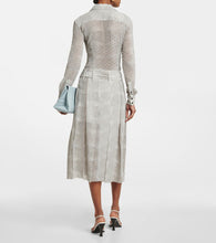 Victoria Beckham Snake-print  de chine wrap skirt