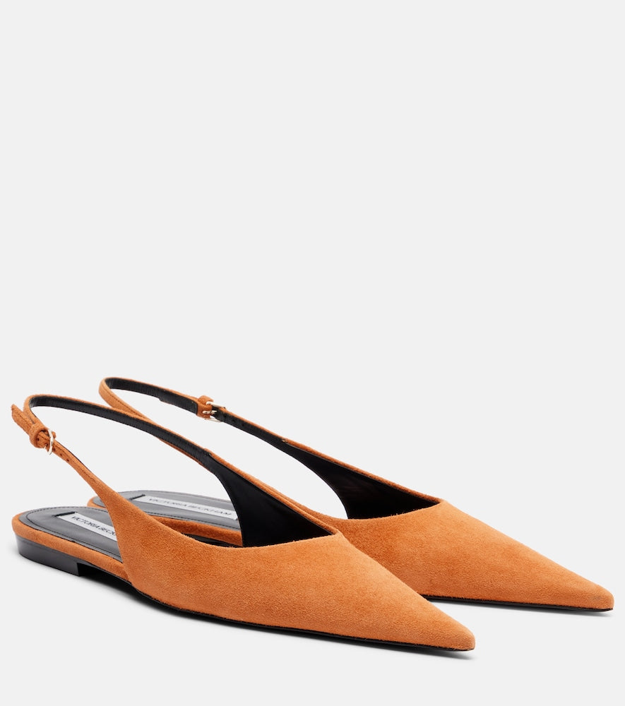 Victoria Beckham Suede slingback flats