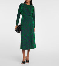 Victoria Beckham Tiger-print cady midi dress
