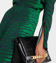 Victoria Beckham Tiger-print cady midi dress