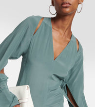 Victoria Beckham Trench cutout silk midi dress