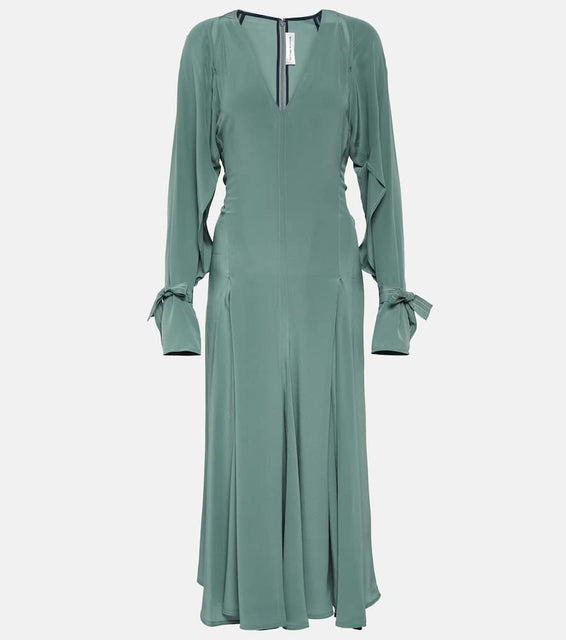 Victoria Beckham Trench cutout silk midi dress