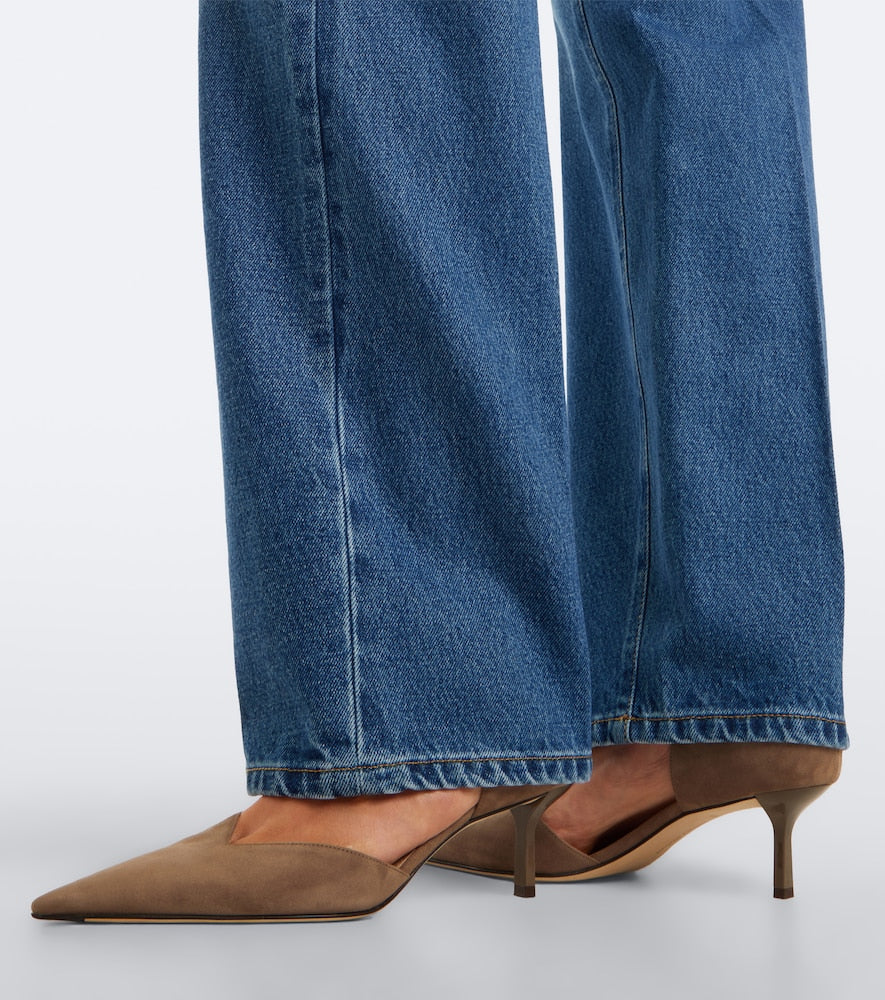 Victoria Beckham Victoria Angle D'Orsay suede pumps