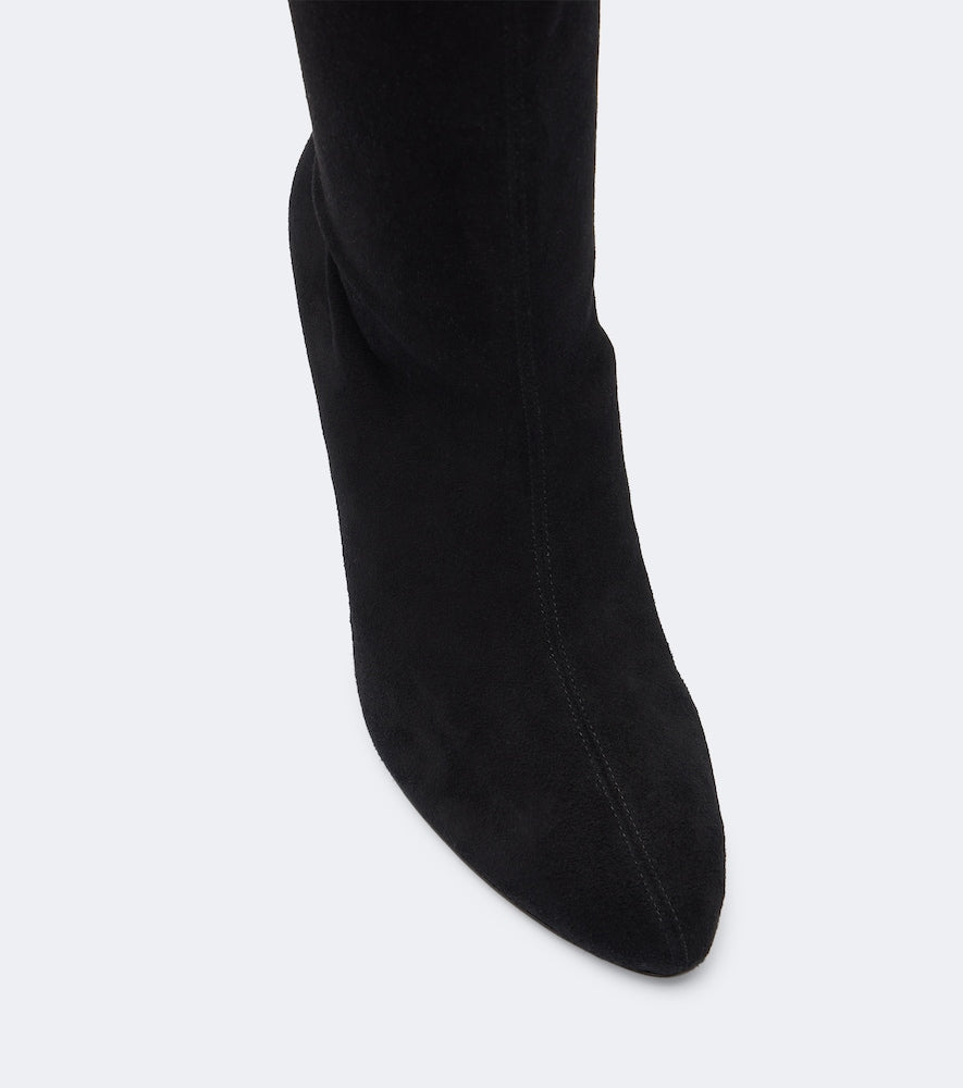 Black Victoria Beckham Harlow suede over-the-knee boots - Mid Heel Boots
