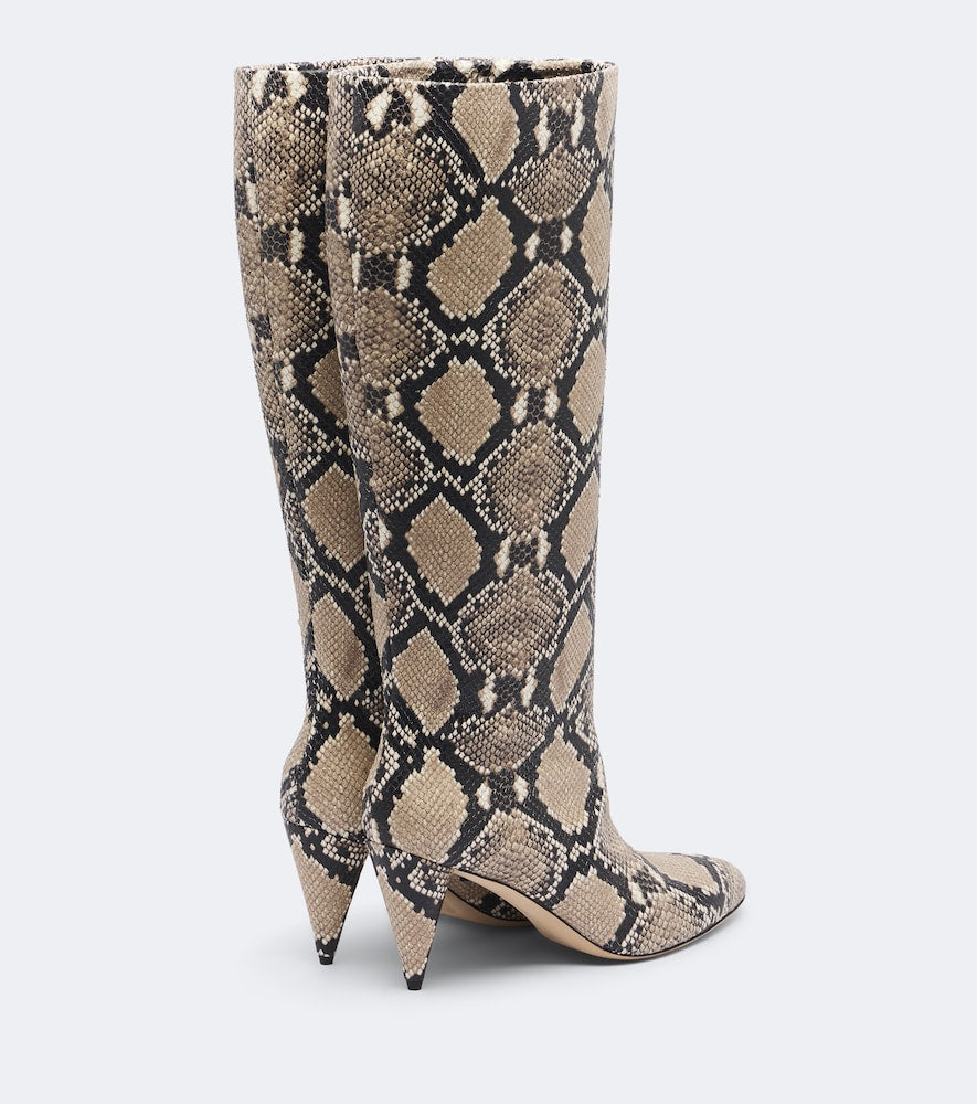 Victoria Beckham Maverick leather knee-high boots in Beige - Knee-high Boots