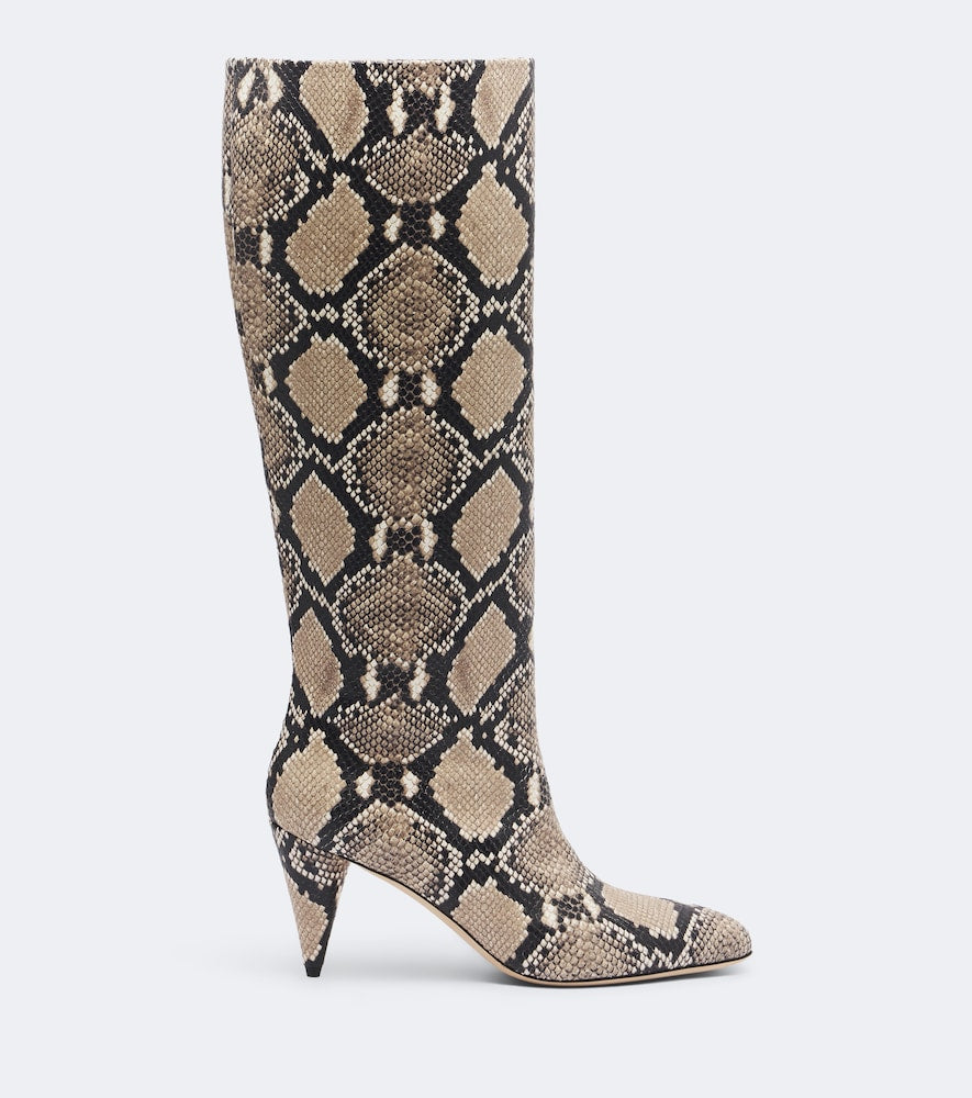 Victoria Beckham Maverick leather knee-high boots in Beige - Knee-high Boots