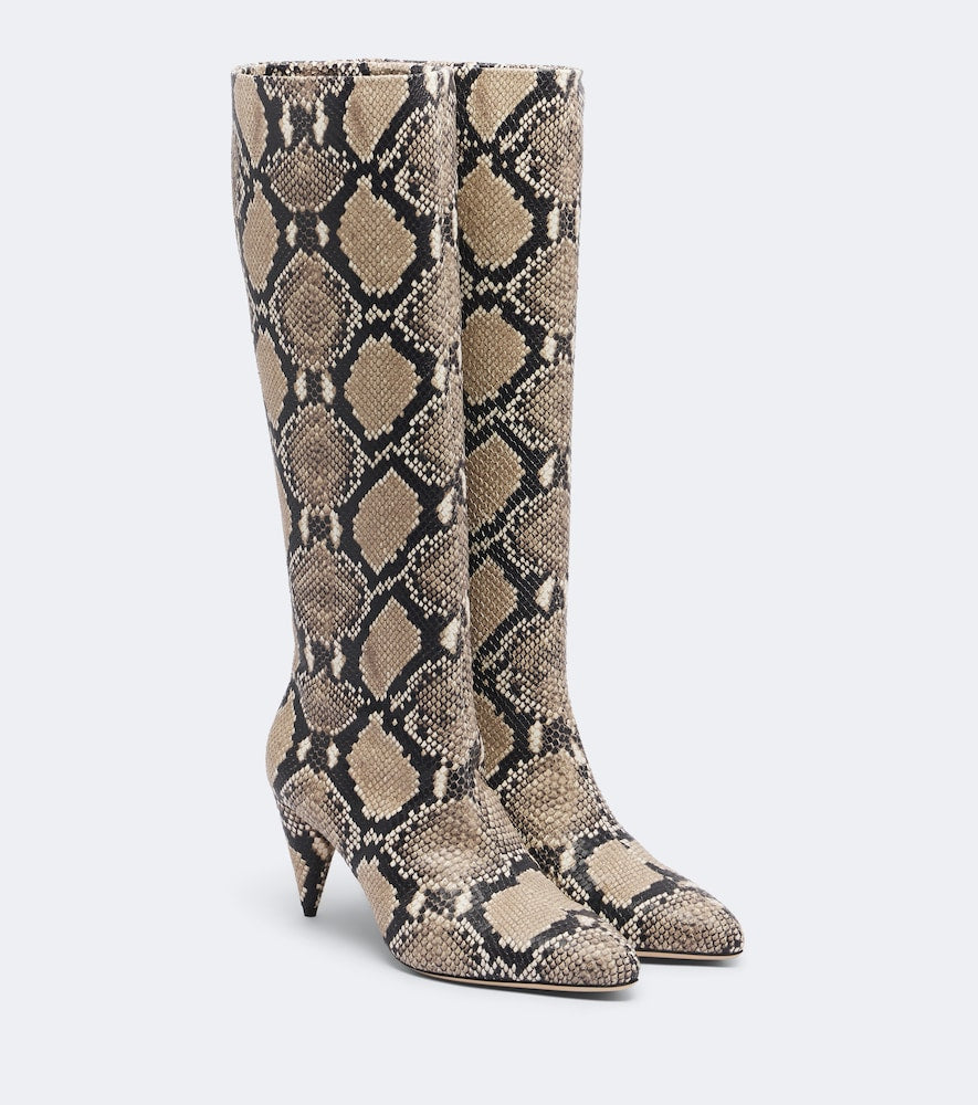 Victoria Beckham Maverick leather knee-high boots in Beige - Knee-high Boots