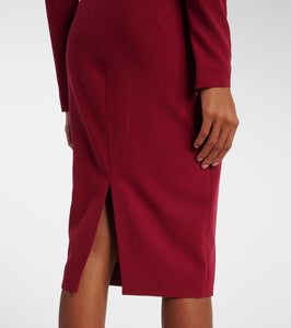 Victoria Beckham Wool-blend crêpe midi dress