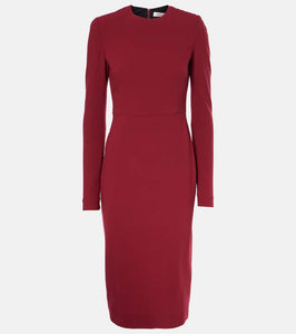 Victoria Beckham Wool-blend crêpe midi dress