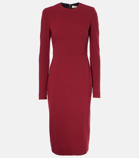 Victoria Beckham Wool-blend crêpe midi dress