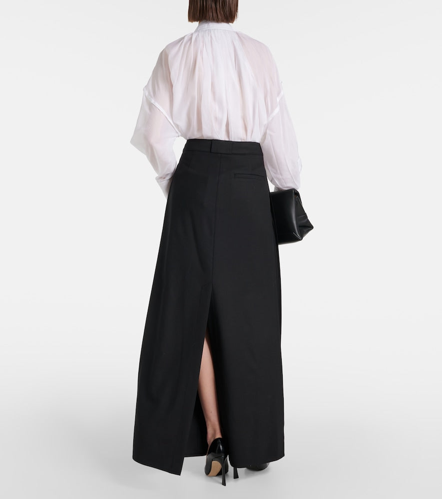 Victoria Beckham Wool-blend maxi skirt