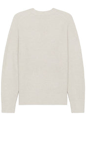 Vince Boiled Cashmere Thermal Crew Sweater in White