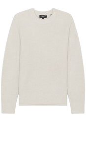 Vince Boiled Cashmere Thermal Crew Sweater in White - Pull ras du cou thermique en cachemire bouilli Vince en blanc - Vince 白色水煮羊绒保暖圆领毛衣 - Vince Thermo-Rundpullover aus gekochtem Kaschmir in Weiß - Vince 보일드 캐시미어 써멀 크루 스웨터화이트 색상 - Maglione girocollo termico in cashmere bollito Vince in bianco