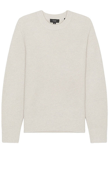 Vince Boiled Cashmere Thermal Crew Sweater in White - Pull ras du cou thermique en cachemire bouilli Vince en blanc - Vince 白色水煮羊绒保暖圆领毛衣 - Vince Thermo-Rundpullover aus gekochtem Kaschmir in Weiß - Vince 보일드 캐시미어 써멀 크루 스웨터화이트 색상 - Maglione girocollo termico in cashmere bollito Vince in bianco