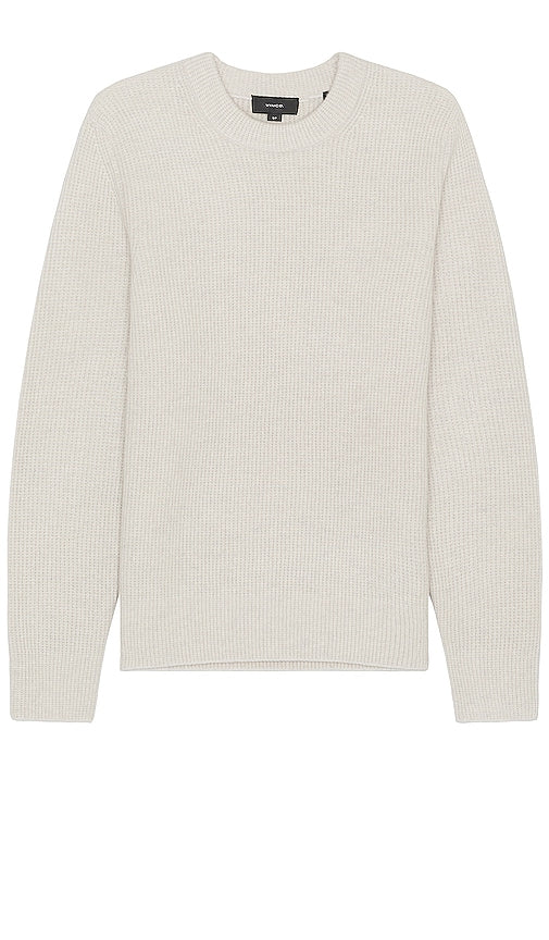 Vince Boiled Cashmere Thermal Crew Sweater in White - Pull ras du cou thermique en cachemire bouilli Vince en blanc - Vince 白色水煮羊绒保暖圆领毛衣 - Vince Thermo-Rundpullover aus gekochtem Kaschmir in Weiß - Vince 보일드 캐시미어 써멀 크루 스웨터화이트 색상 - Maglione girocollo termico in cashmere bollito Vince in bianco