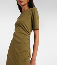 Vince Cotton-blend jersey midi dress
