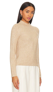 Vince Cozy Mock Neck Sweater in Beige