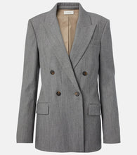 Vince Double-breasted wool-blend twill blazer