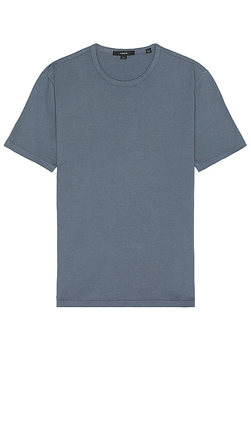 Vince Garment Dye Jersey Tee in Blue - Vince Garment Dye Jersey T-shirt en bleu - 蓝色 Vince 成衣染色平纹针织 T 恤 - Vince Garment Dye Jersey-T-Shirt in Blau - Vince Garment Dye 저지 티셔츠 블루 색상 - T-shirt in jersey Vince Garment Dye in blu
